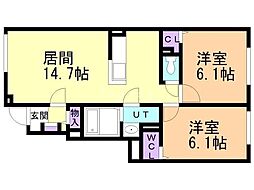 アンナプルナ 2LDKの間取図画像
