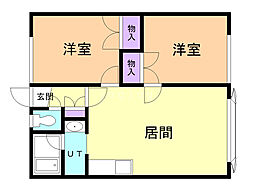 レジデンス光洋 2LDKの間取図画像