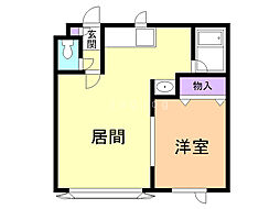 プリマードB 1LDKの間取図画像