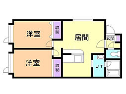 ドリームズハート 2LDKの間取図画像
