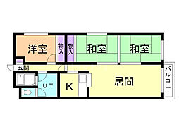 Jステージ高丘 3LDKの間取図画像