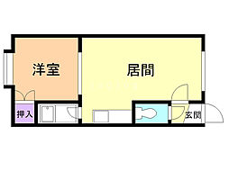 マンハイム日吉 1DKの間取図画像