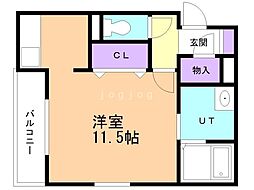 SUMICLOIV(スミクロ フォー) ワンルームの間取図画像