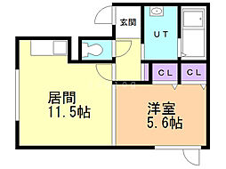 ミラノ 1LDKの間取図画像