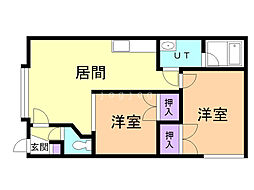 アティック錦岡 2LDKの間取図画像