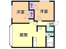 アバランチ2 2LDKの間取図画像