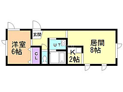 ヴィーナス・ビレッジ5 1LDKの間取図画像