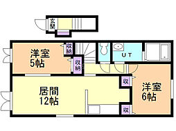ひまわり 2LDKの間取図画像