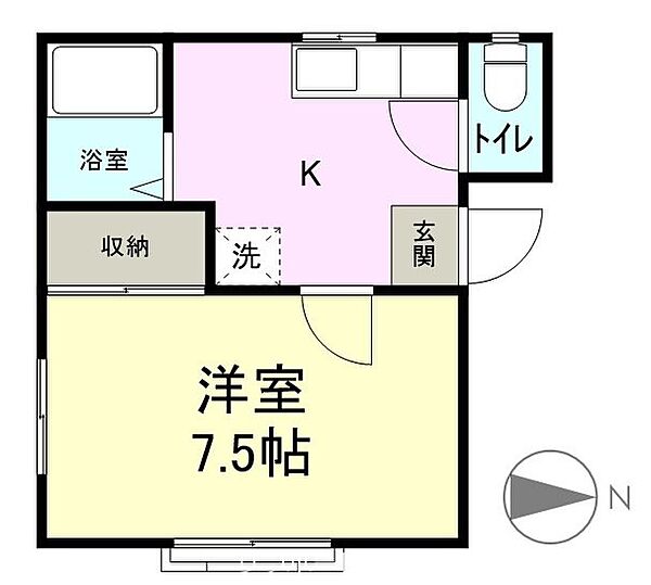 フレグランスアムール 201｜長野県松本市寿北１丁目(賃貸アパート1K・2階・24.53㎡)の写真 その2