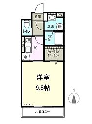 松本市沢村1丁目マンション 1Kの間取図画像