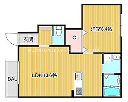 シャーメゾンShiratori 0101 ｜ 滋賀県近江八幡市白鳥町（賃貸アパート1LDK・1階・44.38㎡） その2