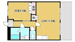 リフレイングレース 1LDKの間取図画像