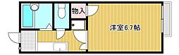 ヌーベルハウス3 1Kの間取図画像