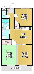 サープラスニシカワ 3DKの間取図画像