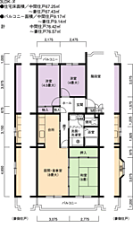 UR都市機構徳重団地6号棟 3LDKの間取図画像
