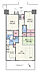 間取り：2LDK、価格4480万円、専有面積68.8m2、バルコニー面積12.16m2 ！南西向き2階・ウォークインクローゼットなど収納豊富！