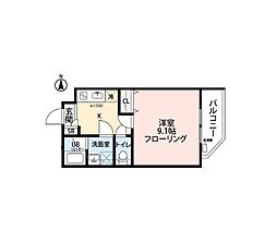 ファランドール中野 1Kの間取図画像