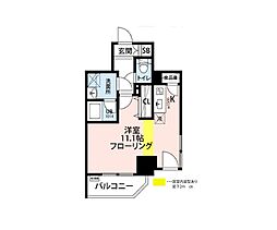 音楽マンション シンフォニー ワンルームの間取図画像