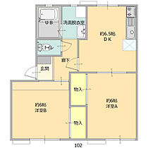 グレースコーポ 202 ｜ 群馬県館林市朝日町（賃貸アパート2DK・2階・42.00㎡） その2