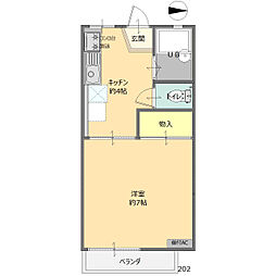 CLOVERHOUSE 1DKの間取図画像