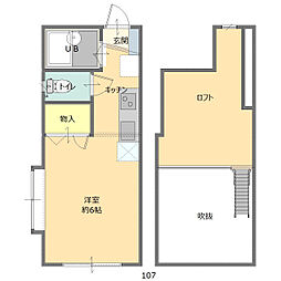 アピレ本町 ワンルームの間取図画像