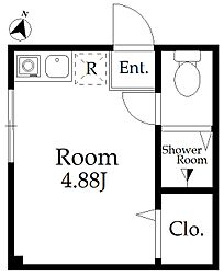 PePe ワンルームの間取図画像