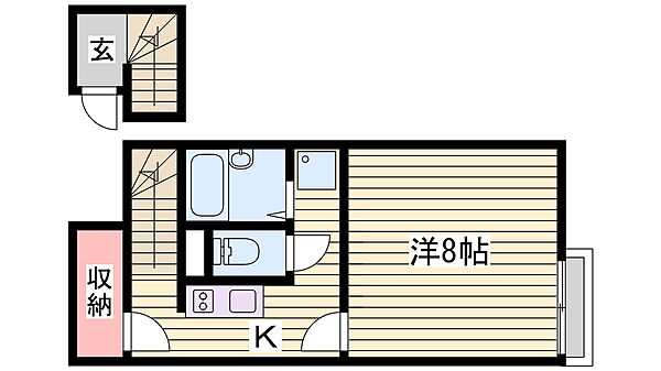レオネクストコナ＆サンI 209｜兵庫県明石市二見町福里(賃貸アパート1K・2階・28.15㎡)の写真 その2