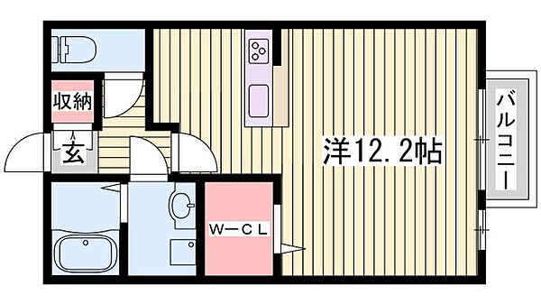 ベルクール大塚 ｜兵庫県三木市大塚2丁目(賃貸アパート1R・1階・33.39㎡)の写真 その2