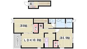 カレントI  ｜ 兵庫県神戸市西区小山1丁目11-1（賃貸アパート2LDK・2階・58.86㎡） その2