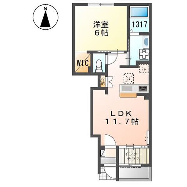 ハルカス　イースト ｜兵庫県明石市林崎町2丁目(賃貸アパート1LDK・1階・43.21㎡)の写真 その2