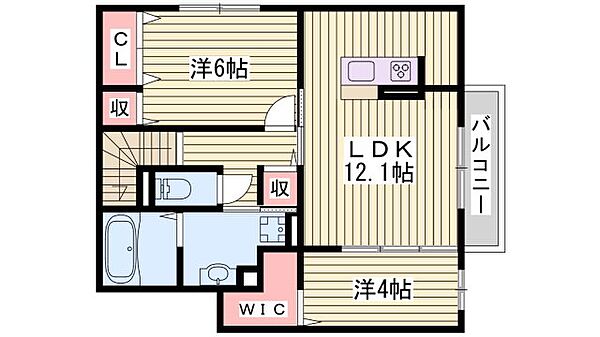 スクエア　ガーデン ｜兵庫県神戸市西区北別府1丁目(賃貸アパート2LDK・2階・62.30㎡)の写真 その2