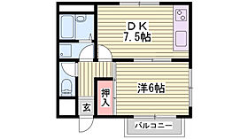 シャトリエI  ｜ 兵庫県加古郡播磨町東野添2丁目（賃貸アパート1DK・1階・33.00㎡） その2