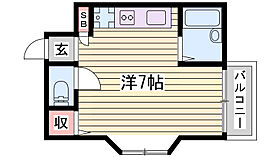 サンエキューズII  ｜ 兵庫県明石市野々上3丁目（賃貸マンション1R・6階・20.77㎡） その2