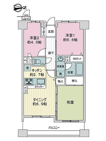 間取りを拡大表示
