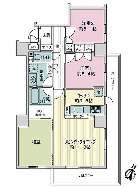 間取りを拡大表示