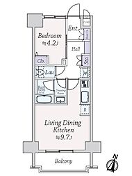 ライオンズプラザ池尻大橋 1LDKの間取図画像