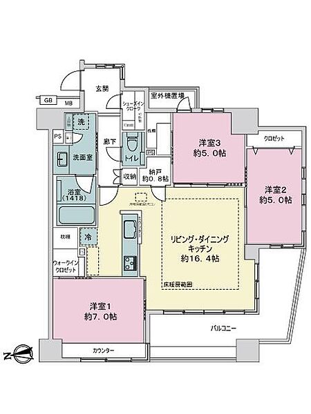 間取りを拡大表示