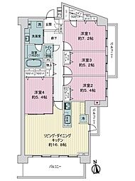 ライオンズヴィアーレ習志野 4LDKの間取図画像