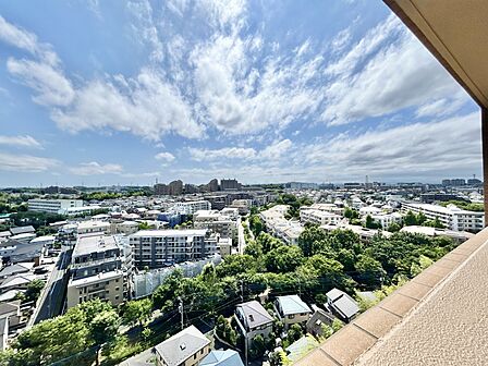 南西側バルコニーからの眺望(眺望は永続的に保証されるものではございません)