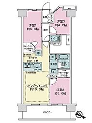 サンクレイドル聖蹟桜ヶ丘レジデンス 3LDKの間取り