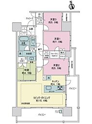 ウェリスライオンズザ・セントラル 4LDKの間取図画像
