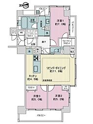 ローレルアイ久屋大通 3LDKの間取図画像