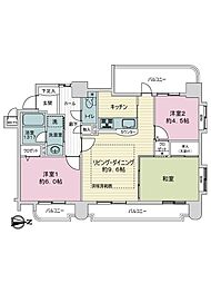 ライオンズシティ金山 3LDKの間取図画像