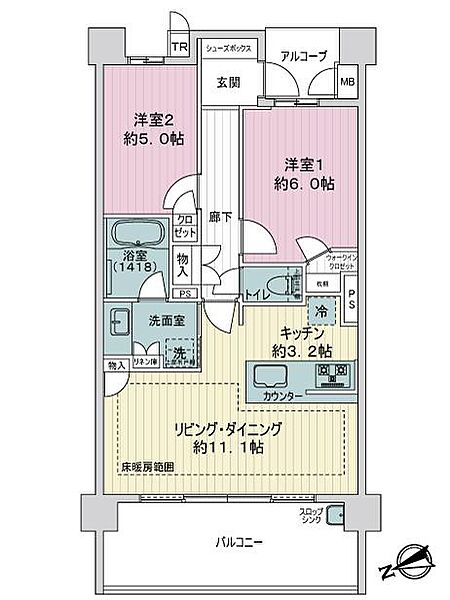 間取りを拡大表示