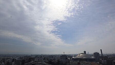 西側バルコニーからの眺望(眺望は永続的に保証されるものではありません。)