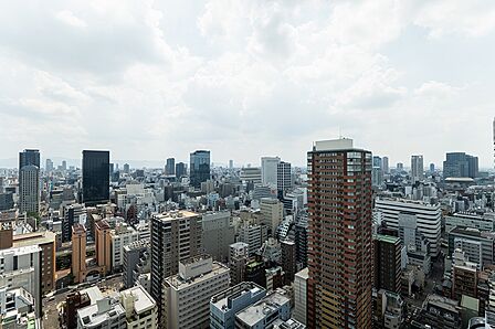 南側バルコニーからの眺望です。（この眺望は永続的に保証されているものではございません。）
