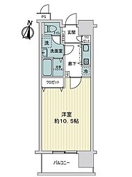 エクセレントOBPバンクスEAST 1Kの間取図画像
