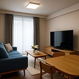 プラウドタワー仙台勾当台通 3LDKのリビング/ダイニング