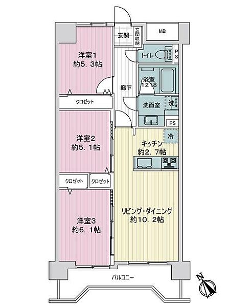 間取りを拡大表示