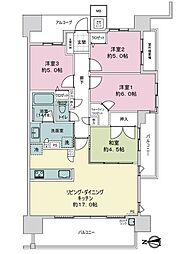 ライオンズ住吉橋リバーフォート 4LDKの間取図画像